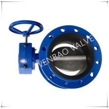 Ductile Iron Body and Disc Double Flange Butterfly Valve